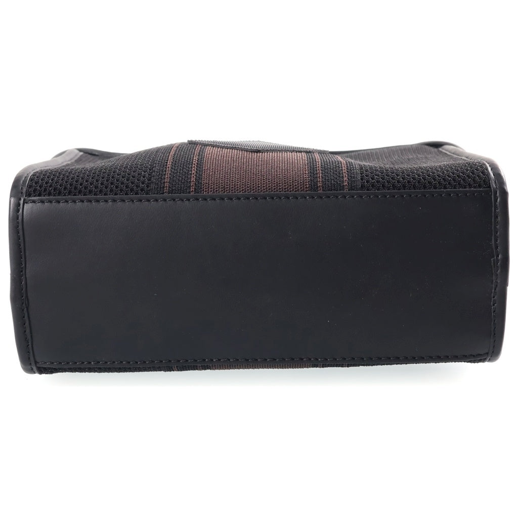 FENDI(フェンディ) ミニルイ メッシュハンドバック ショルダーバック ブラック/ブラウン レディース