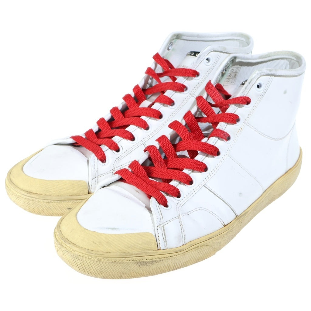 SAINT LAURENT PARIS(サンローランパリ) 16SS By Hedi Slimane Studded Leather High-Top Sneakers エディ期 スタッズ レザーハイカットスニーカー シューズ ホワイト VU420005