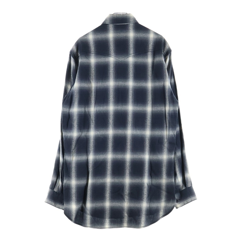 SAINT LAURENT PARIS(サンローランパリ) 15AW オンブレチェック長袖シャツ ブラック 396678 Y942I