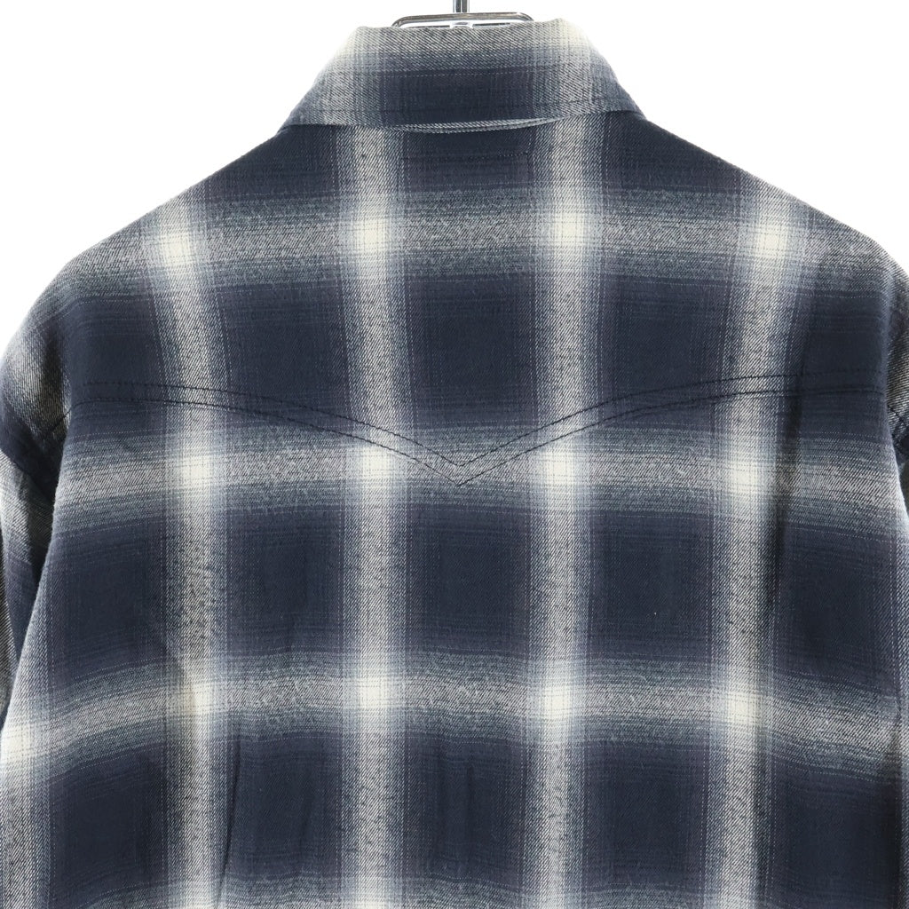 SAINT LAURENT PARIS(サンローランパリ) 15AW オンブレチェック長袖シャツ ブラック 396678 Y942I