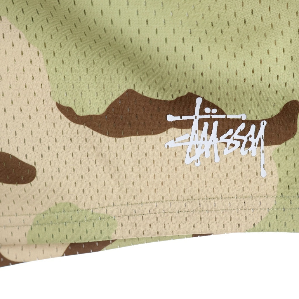 STUSSY(ステューシー) 26SS BASIC MESH SHORT カモ柄ハーフパンツ ショーツ グリーン/ブラウン 112335