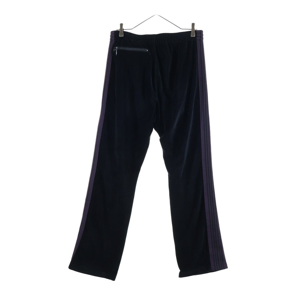 Needles(ニードルス) 21AW ベロアサイドラインパンツ トラックパンツ ブラック/パープル J0229