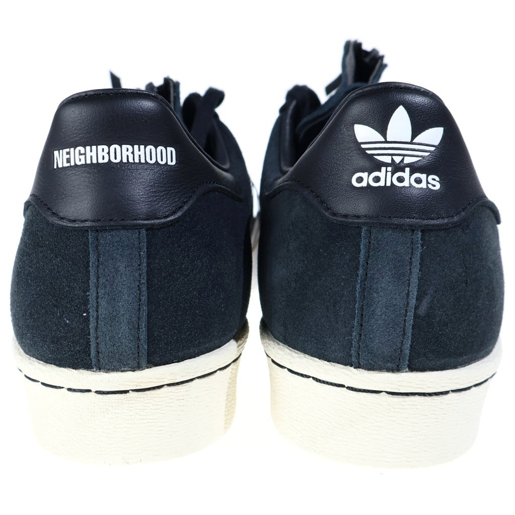 adidas(アディダス) ×NEIGHBORHOOD SS80S NBHD スーパースター80Sネイバーフッドコアブラック スウェードローカットスニーカー ブラック US10.5/28.5cm GX1400