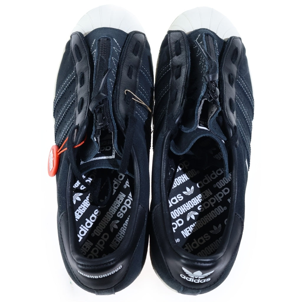 adidas(アディダス) ×NEIGHBORHOOD SS80S NBHD スーパースター80Sネイバーフッドコアブラック スウェードローカットスニーカー ブラック US10.5/28.5cm GX1400