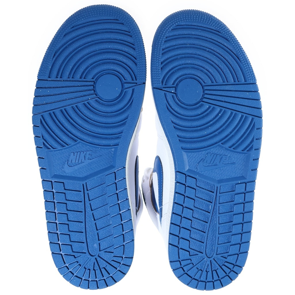 NIKE(ナイキ) AIR JORDAN 1 MID SE INDUSTRIAL BLUE エアジョーダン1 インダストリアルブルー レザーミッドカットスニーカー ホワイト/ブルー US8/26cm FN5215 141