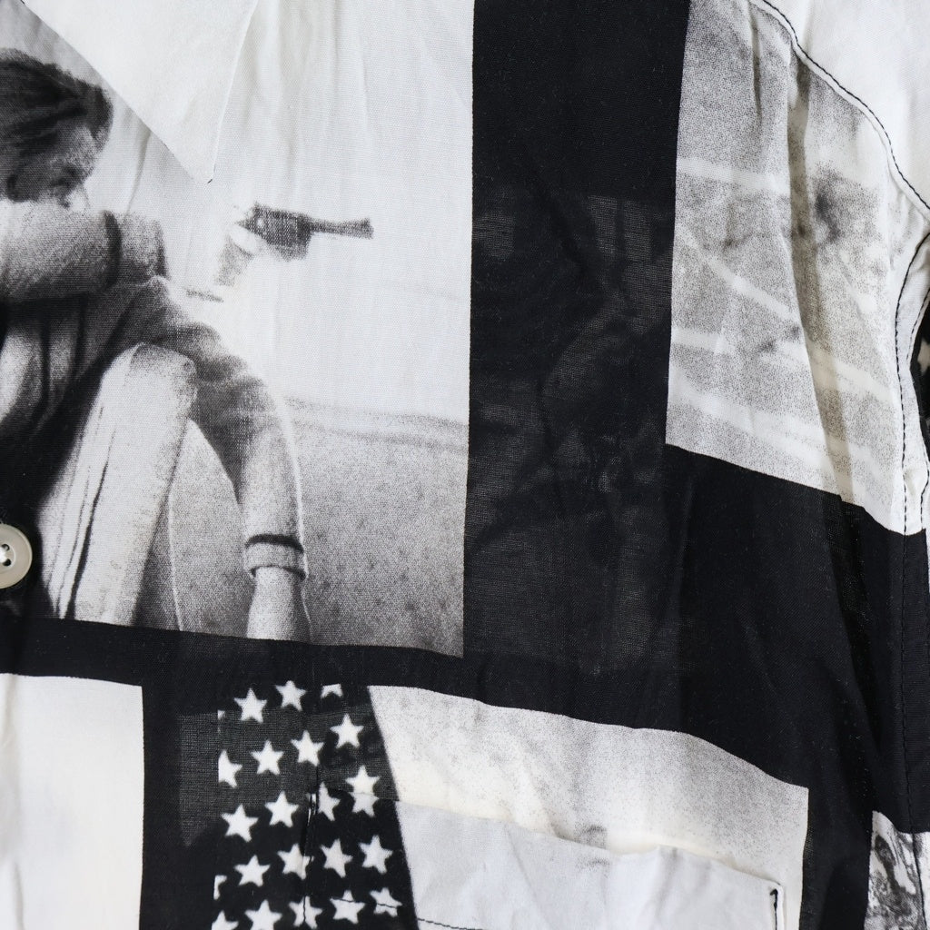 WACKO MARIA(ワコマリア) 21SS LARRY CLARK TULSA S/S HAWAIIAN SHIRT ラリークラーク ハワイアン半袖Tシャツ ブラック/ホワイト
