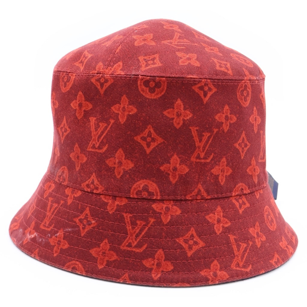 LOUIS VUITTON(ルイヴィトン) シャポー・モノグラム レコード ウール×コットン リバーシブルバケットハット ネイビー/レッド M7011L レディース