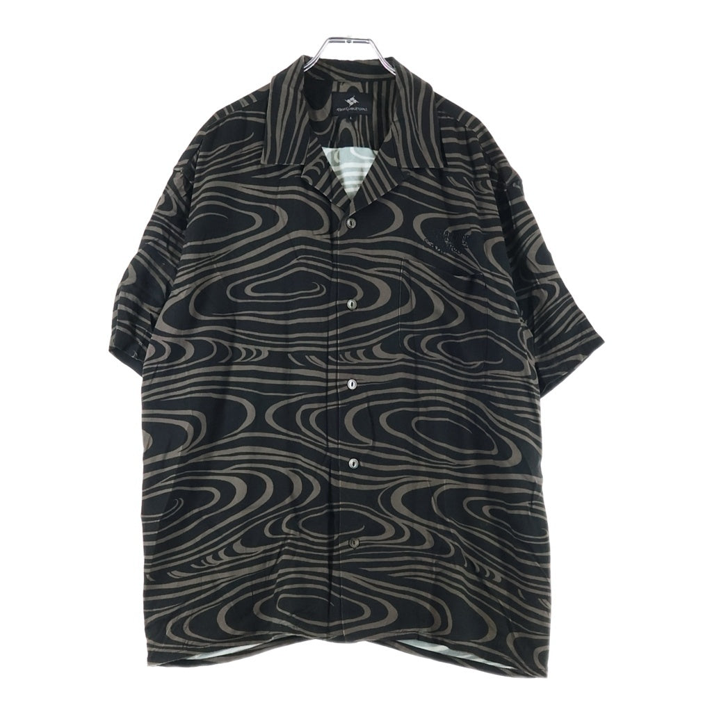 BUDSPOOL(バッズプール) ×GAKKIN HAWAIIAN SHIRTS ガッキン ハワイアンシャツ ブラック