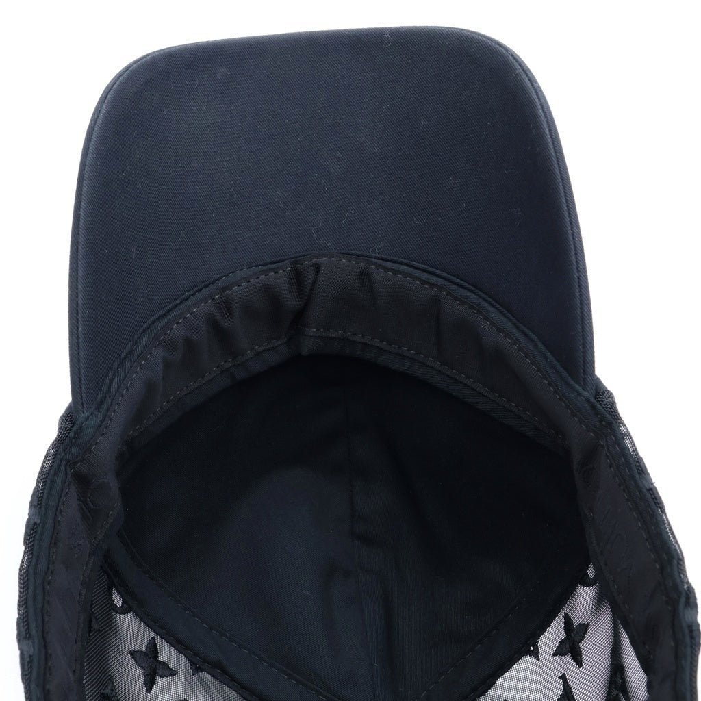 LOUIS VUITTON(ルイヴィトン) ベースボール モノグラム メッシュ キャップ 帽子 ブラック M77115 レディース