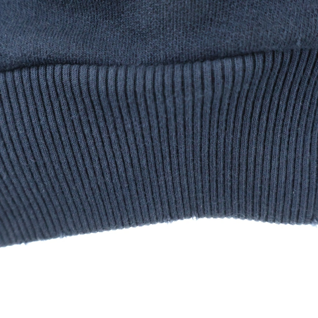 Acne Studios(アクネ ストゥディオズ) 25SS LOGO ZIP SWEATER ダメージ加工 フロントロゴ ジップアップスウェット ネイビー FN-UX-SWEA000052