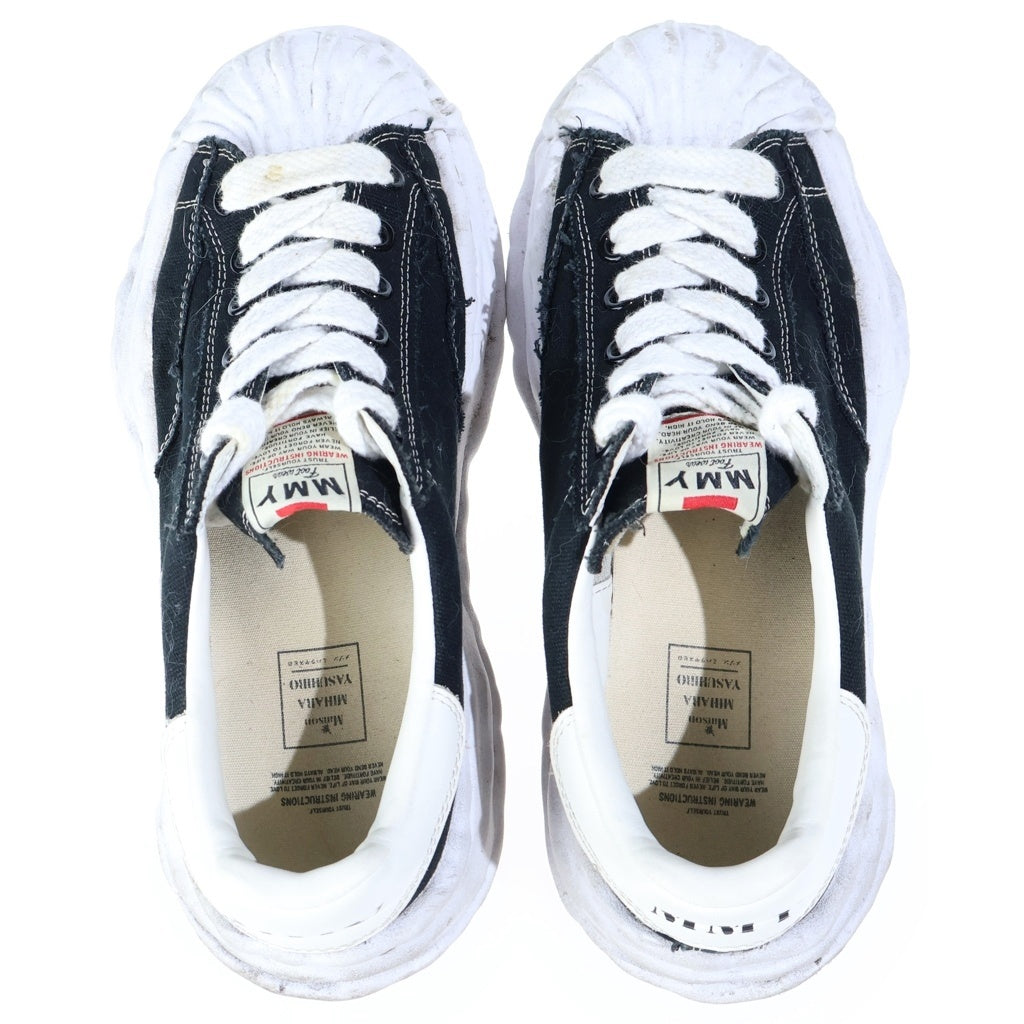 MAISON MIHARAYASUHIRO(メゾンミハラヤスヒロ) BLAKEY Canvas Low-top ローカットスニーカー ブラック/ホワイト 43