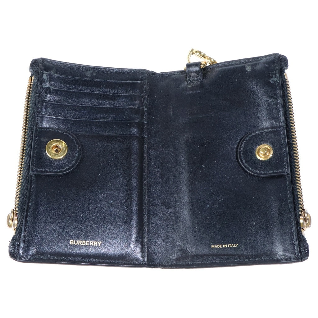BURBERRY(バーバリー) TBロゴ レザーコインケース ブラック 8014983 レディース