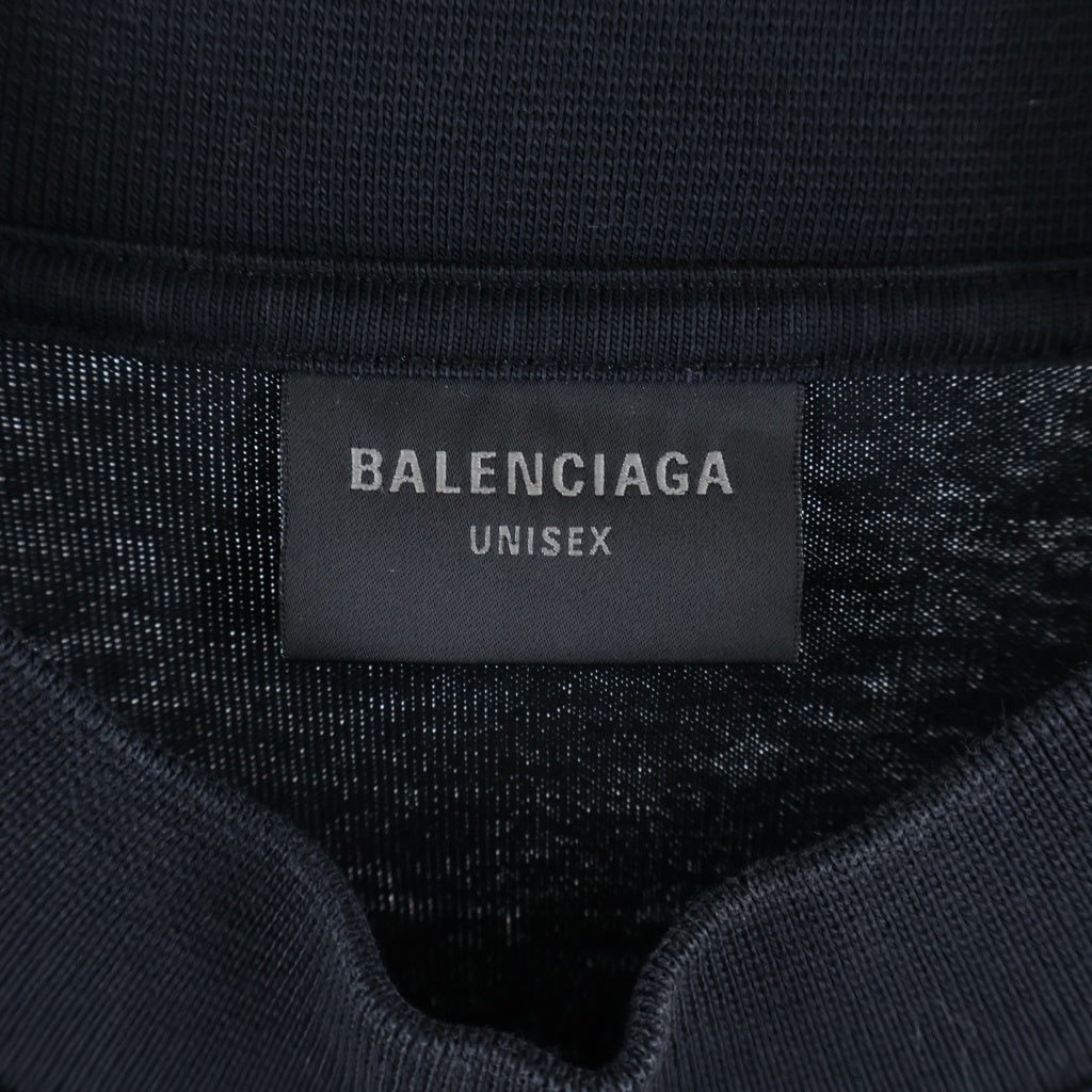 BALENCIAGA(バレンシアガ) 23SS HEVY METAL TEE ヘビーメタル フロントプリント クルーネック半袖カットソーTシャツ ブラック 744439 TOVE1