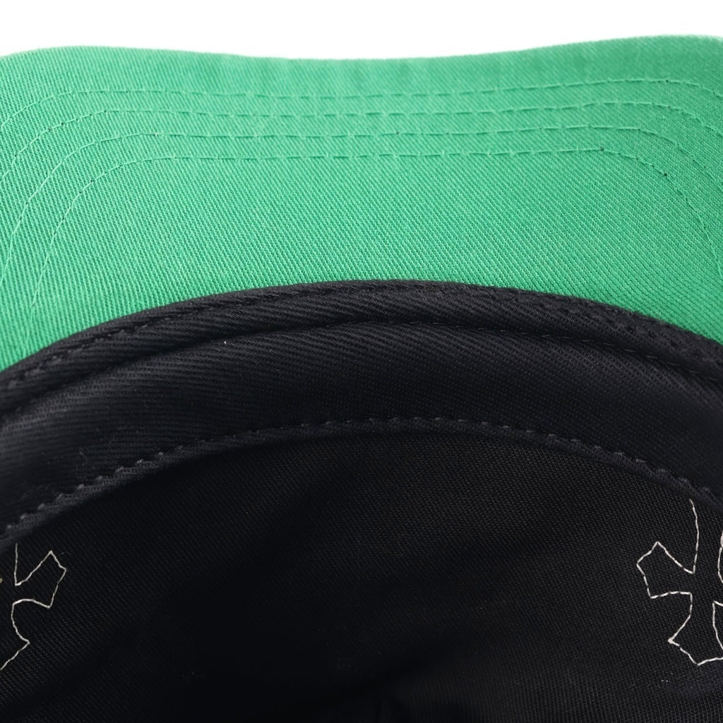 CHROME HEARTS(クロムハーツ) CH HAT CH刺繍 クロスパッチ 5パネル ベースボールキャップ 帽子 グリーン