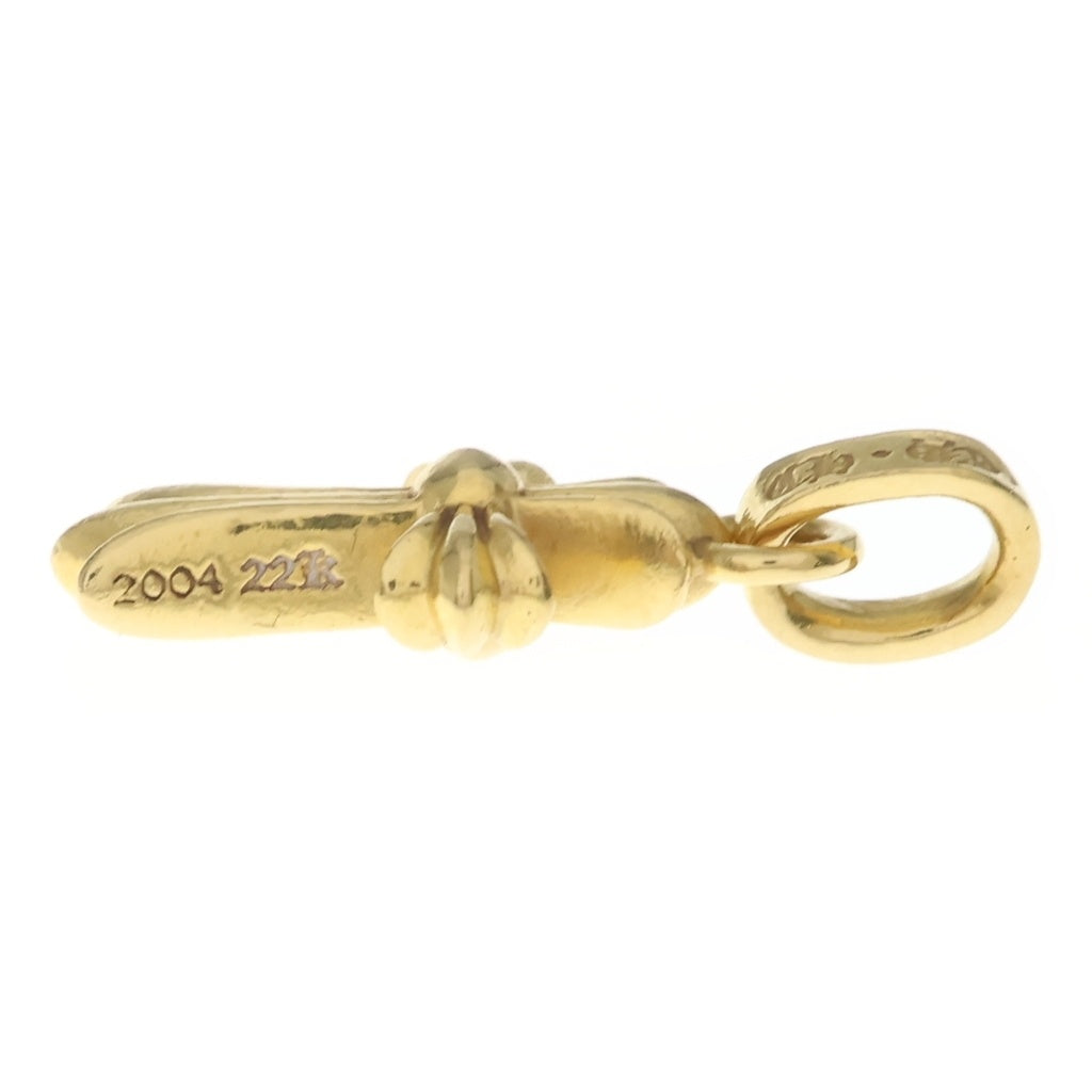 CHROME HEARTS(クロムハーツ) 22K CRS BBYFAT ベイビーファットクロス ペンダントトップ ゴールドBCA037 ー