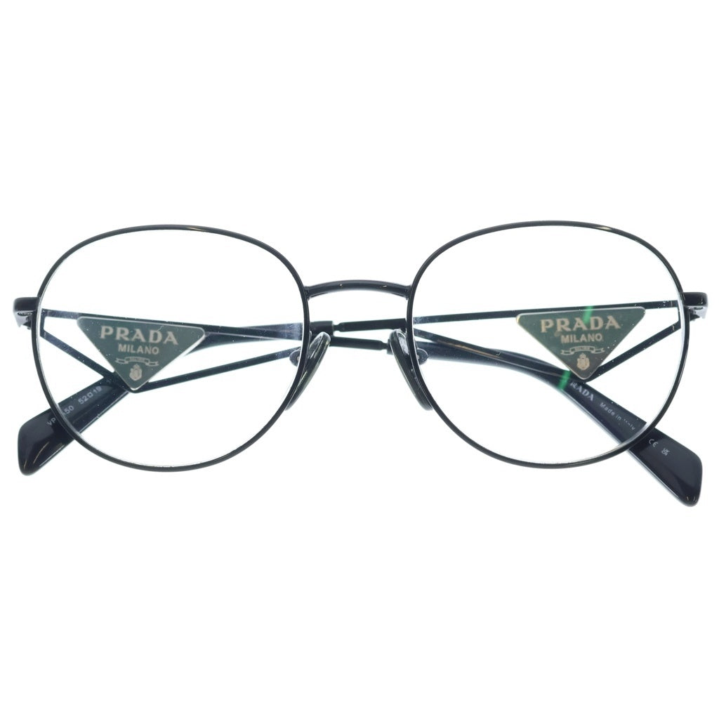 PRADA(プラダ) トライアングルロゴフレーム アイウェア メガネ ブラック 1AB1O1 レディース