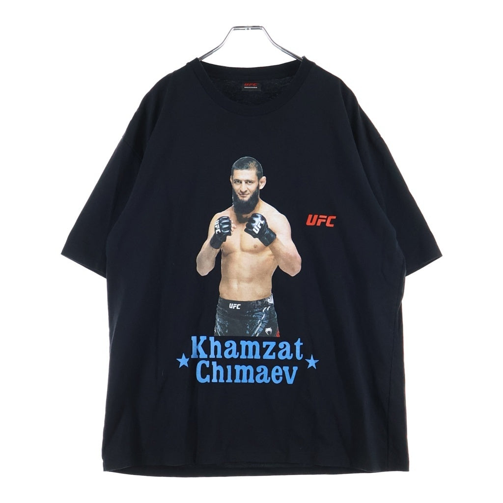WACKO MARIA(ワコマリア) ×UFC WASHED HEAVY WEIGHT CREW NECK T-SHIRT グラフィック半袖Tシャツ カットソー ブラック