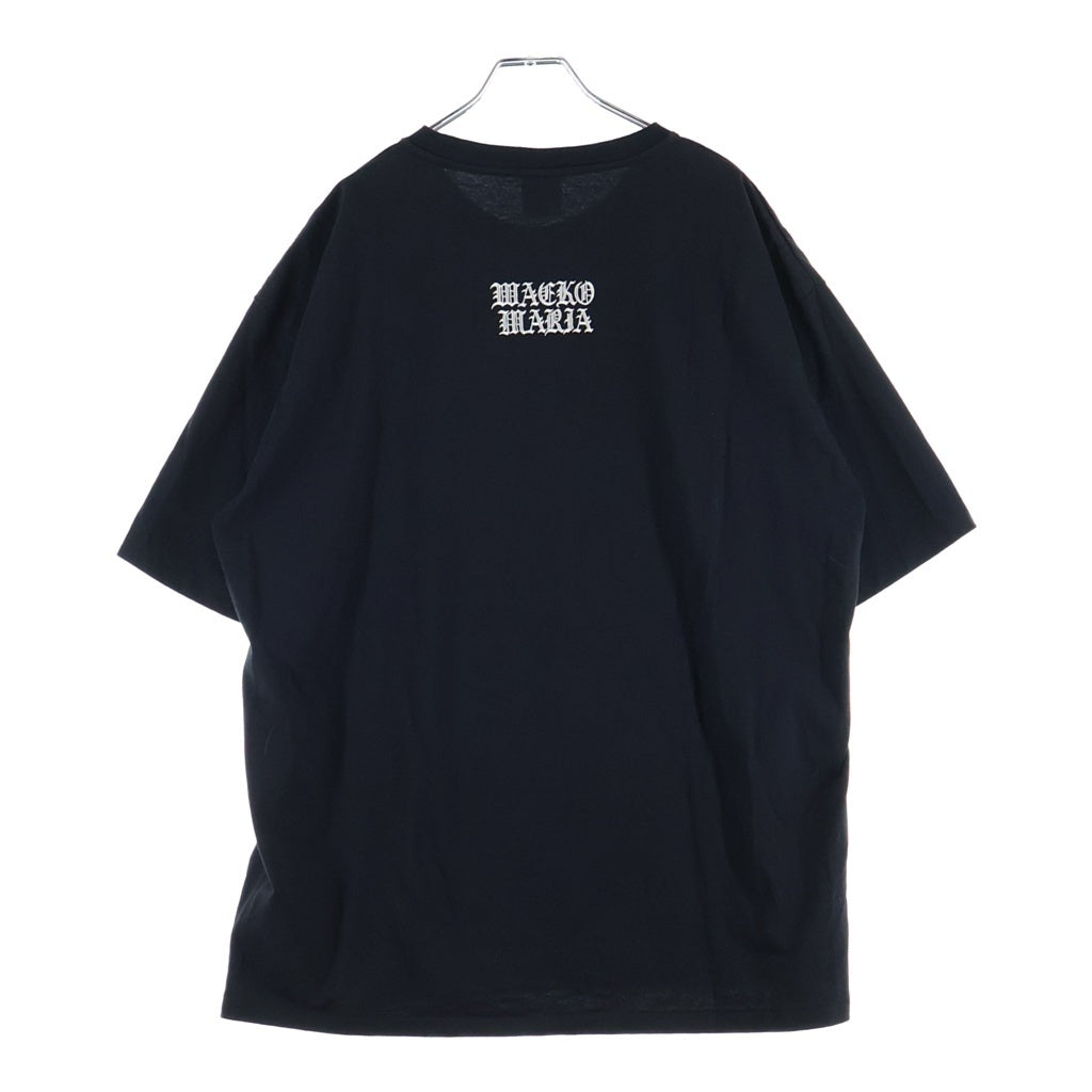 WACKO MARIA(ワコマリア) ×UFC WASHED HEAVY WEIGHT CREW NECK T-SHIRT グラフィック半袖Tシャツ カットソー ブラック