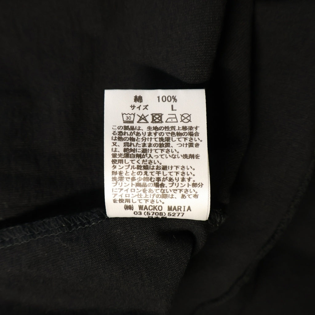 WACKO MARIA(ワコマリア) ×UFC WASHED HEAVY WEIGHT CREW NECK T-SHIRT グラフィック半袖Tシャツ カットソー ブラック
