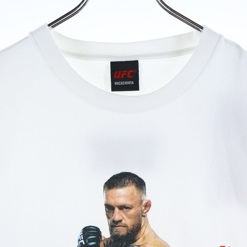 WACKO MARIA(ワコマリア) 26SS ×UFC HEAVY WEIGHT CREW NECK SWEAT SHIRT グラフィック半袖Tシャツ カットソー ホワイト UFC-WM-WT02