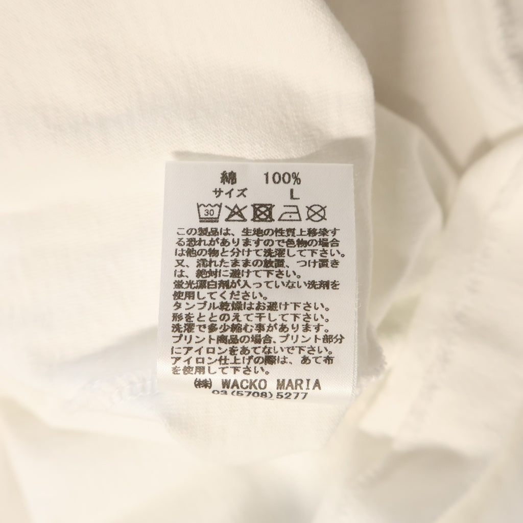 WACKO MARIA(ワコマリア) 26SS ×UFC HEAVY WEIGHT CREW NECK SWEAT SHIRT グラフィック半袖Tシャツ カットソー ホワイト UFC-WM-WT02