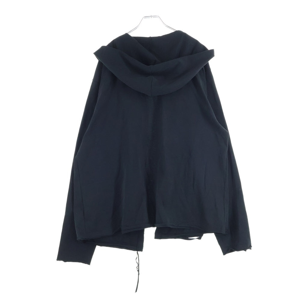 THUG CLUB(サグクラブ) T-STUDDED CUTOUT HOODIE Tスタッズ カットアウトフーディー パーカー ブラック TC26TS0602