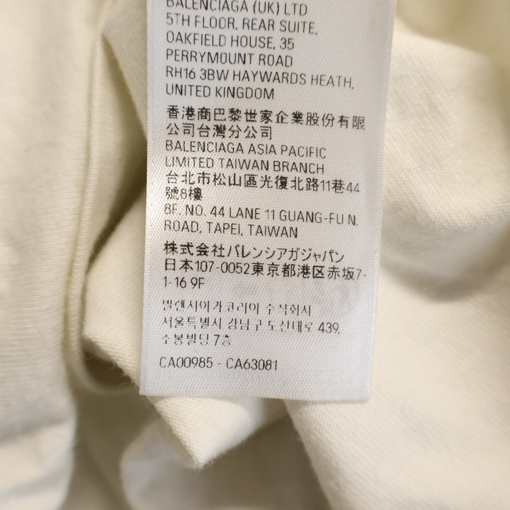 BALENCIAGA(バレンシアガ) 24SS DIY METAL L/S T-SHIR ディーアイワイ メタルロゴ 長袖カットソー ホワイト 699191 TPV02