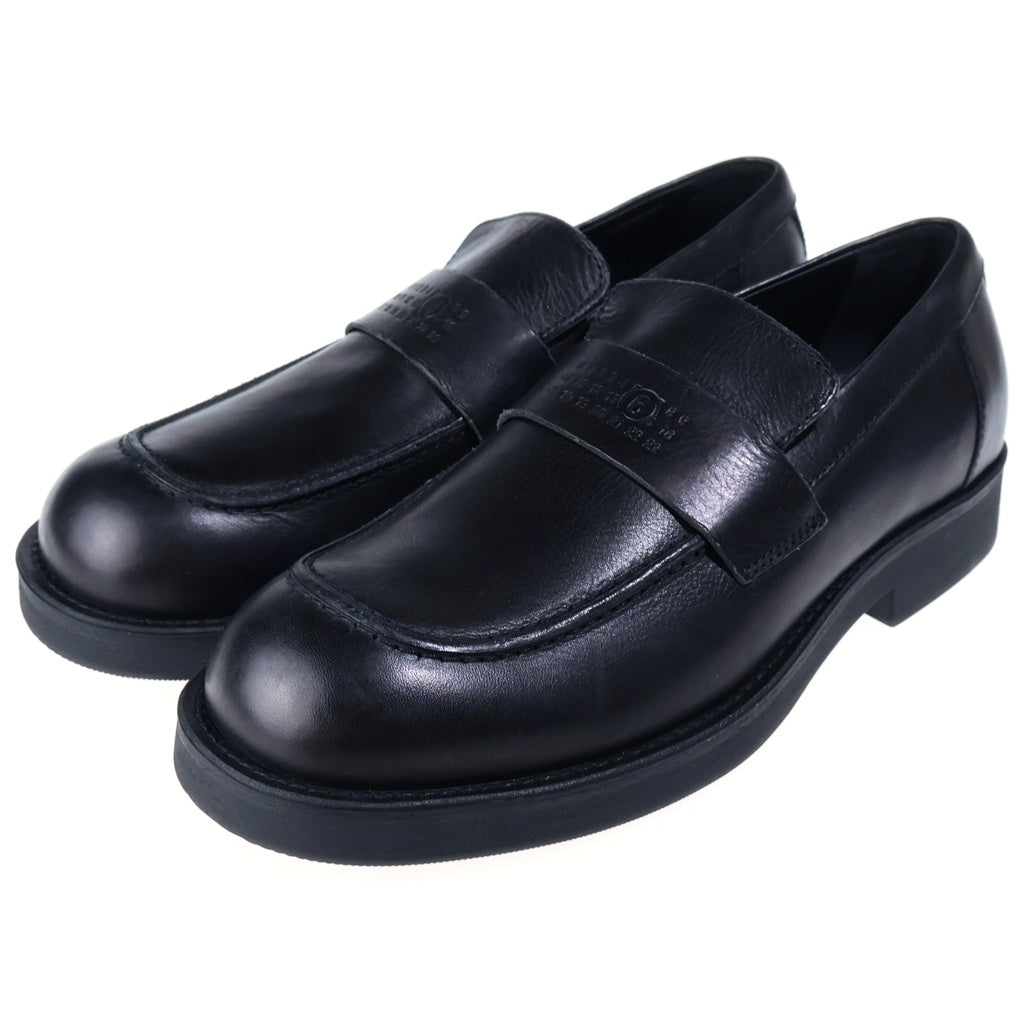 MM6 Maison Margiela(エムエムシックスメゾンマルジェラ) 26SS MOCASSIN シティ バイカーローファー レザーシューズ ブラック SH1WR0006