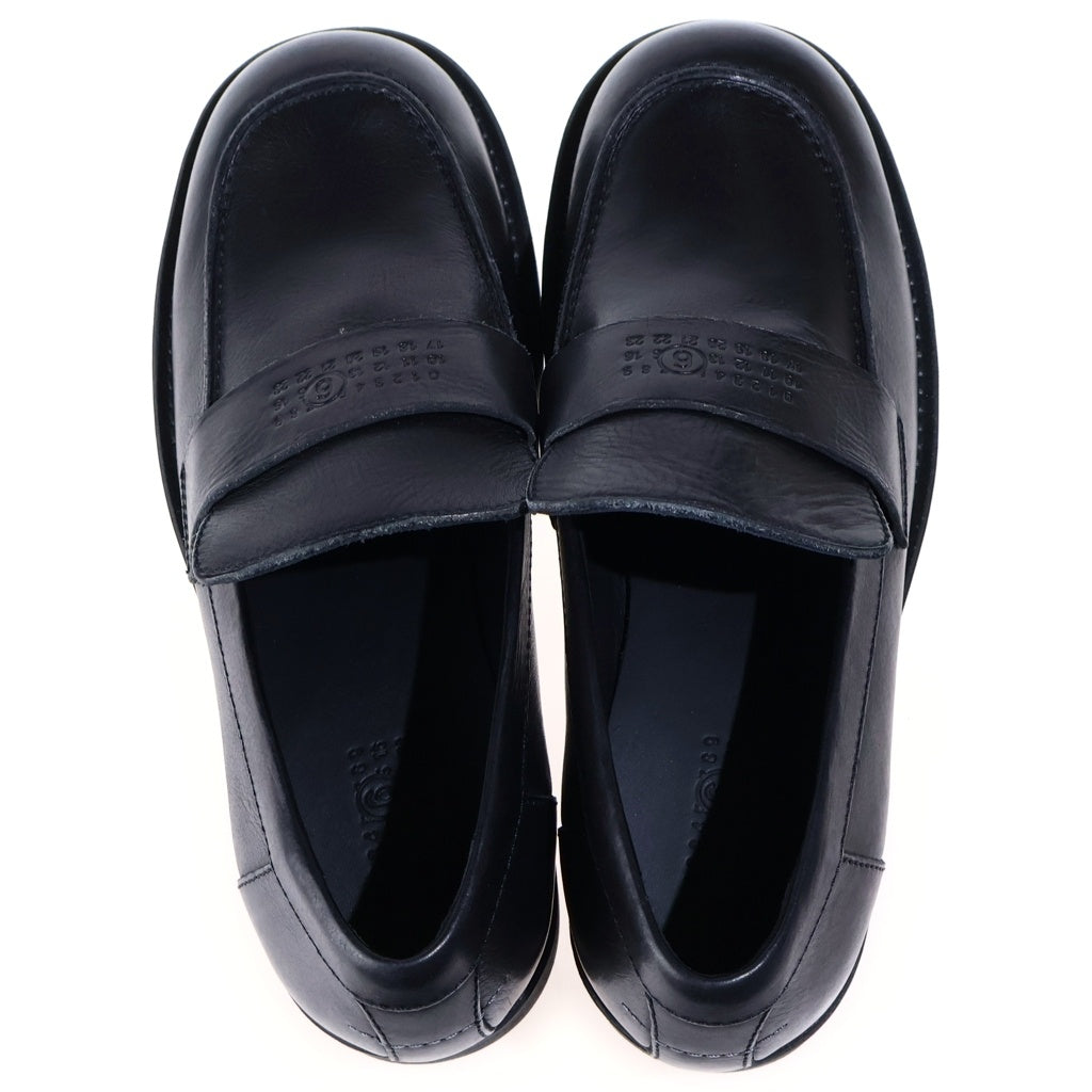 MM6 Maison Margiela(エムエムシックスメゾンマルジェラ) 26SS MOCASSIN シティ バイカーローファー レザーシューズ ブラック SH1WR0006