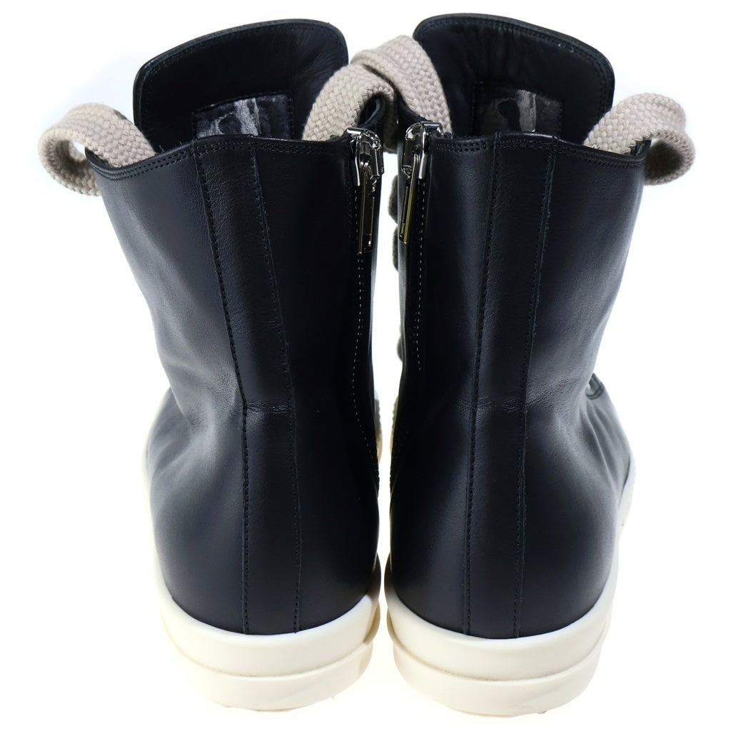 Rick Owens(リックオウエンス) 26AW JUMBOLACE SNEAKERS ジャンボレース レザーハイカットスニーカー ブラック RU02F4892LCOW2-BLK-MILK-MILK