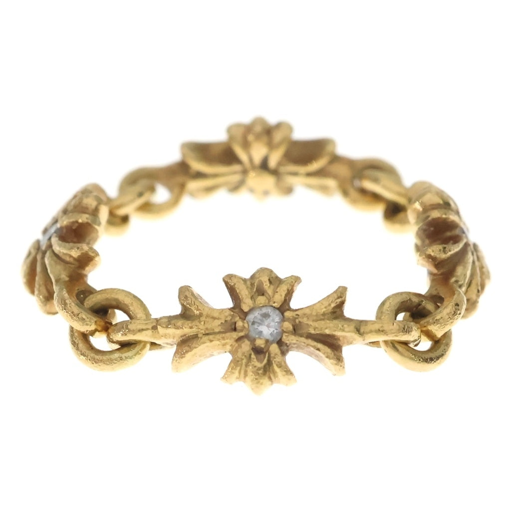 CHROME HEARTS(クロムハーツ) 22K RING TNY E CH PLS P/DIA タイニーE CHプラスリング PAVEダイヤ ゴールド レディース