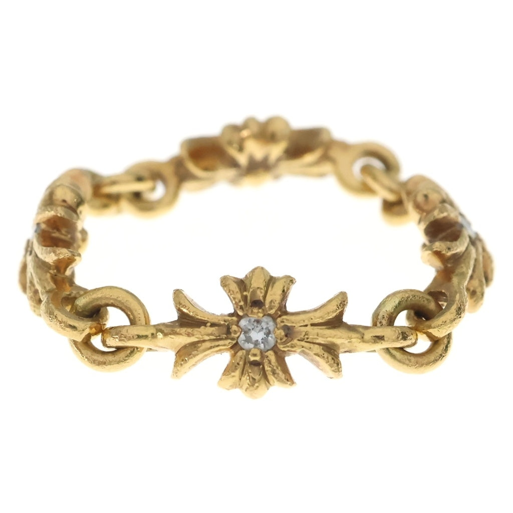 CHROME HEARTS(クロムハーツ) 22K RING TNY E CH PLS P/DIA タイニーE CHプラスリング PAVEダイヤ ゴールド レディース