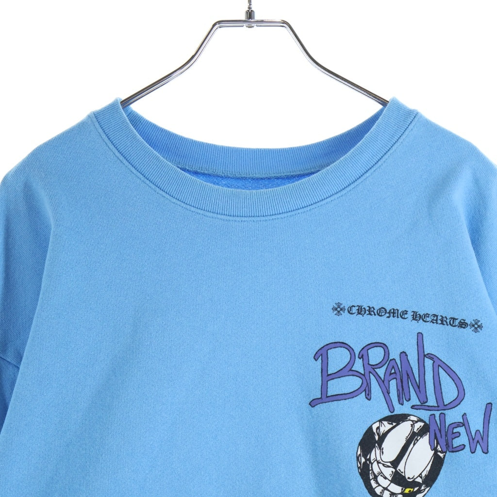 CHROME HEARTS(クロムハーツ) PPO BRAIN NEW SWTSHRT マッティボーイ ブレインニュー クルーネック長袖スウェットトレーナー ブルー