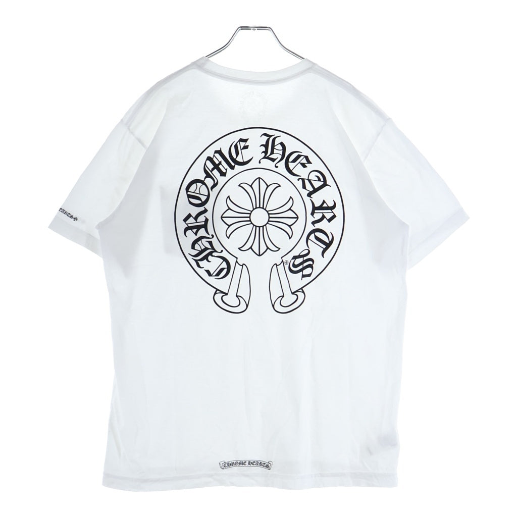 CHROME HEARTS(クロムハーツ) CH T-SHIRT バックホースシュープリント 半袖Tシャツ カットソー ホワイト