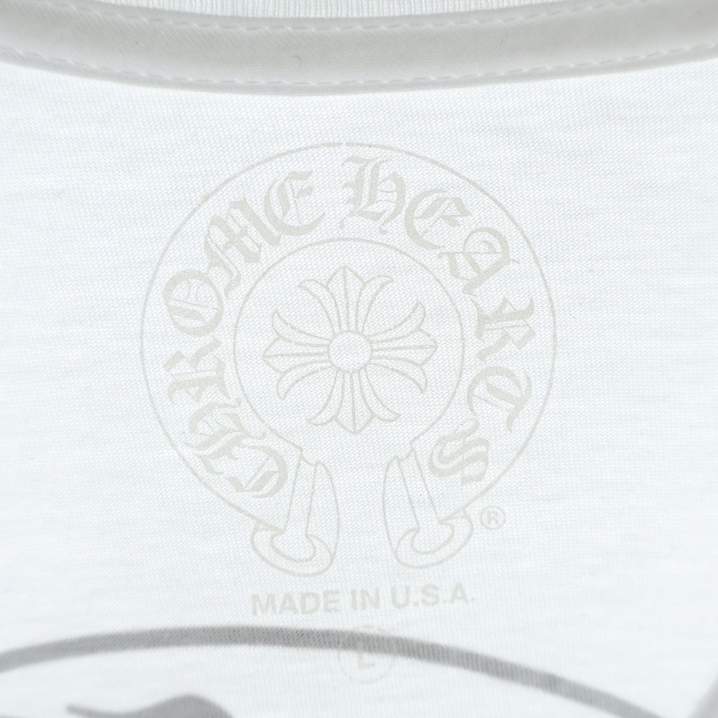 CHROME HEARTS(クロムハーツ) CH T-SHIRT バックホースシュープリント 半袖Tシャツ カットソー ホワイト