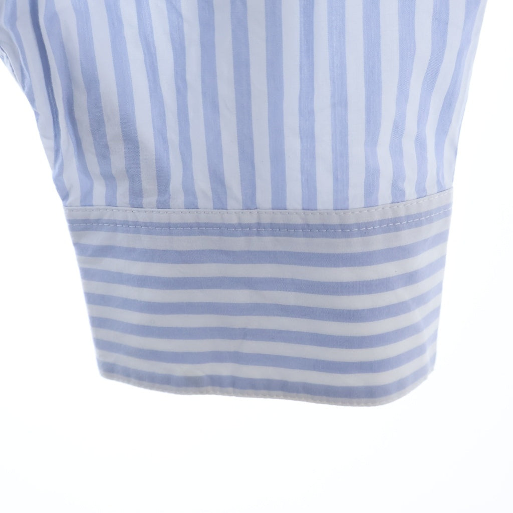 Acne Studios(アクネ ストゥディオズ) 25AW BUTTON-UP-SHIRT バックロゴ ボタンアップ長袖ストライプシャツブルー/ホワイト FN-UX-SHIR000064