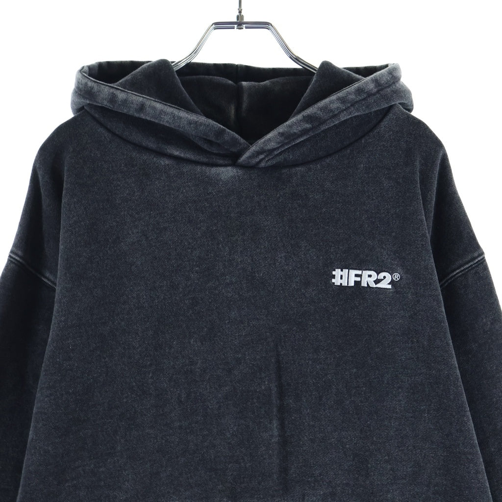 FR2(エフアールツー) Wash Embroidery Hoodie ウォッシュ加工 スウェットパーカー グレー FRC3934