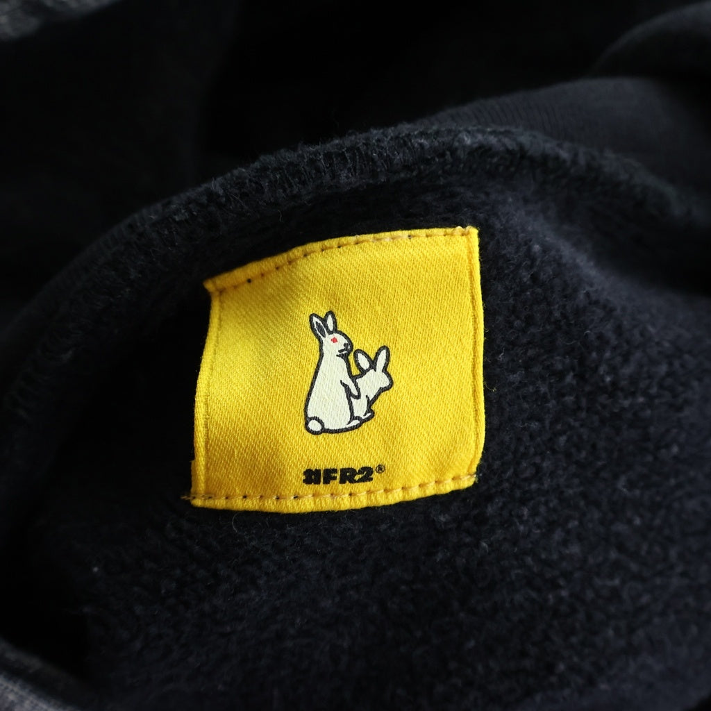 FR2(エフアールツー) Wash Embroidery Hoodie ウォッシュ加工 スウェットパーカー グレー FRC3934