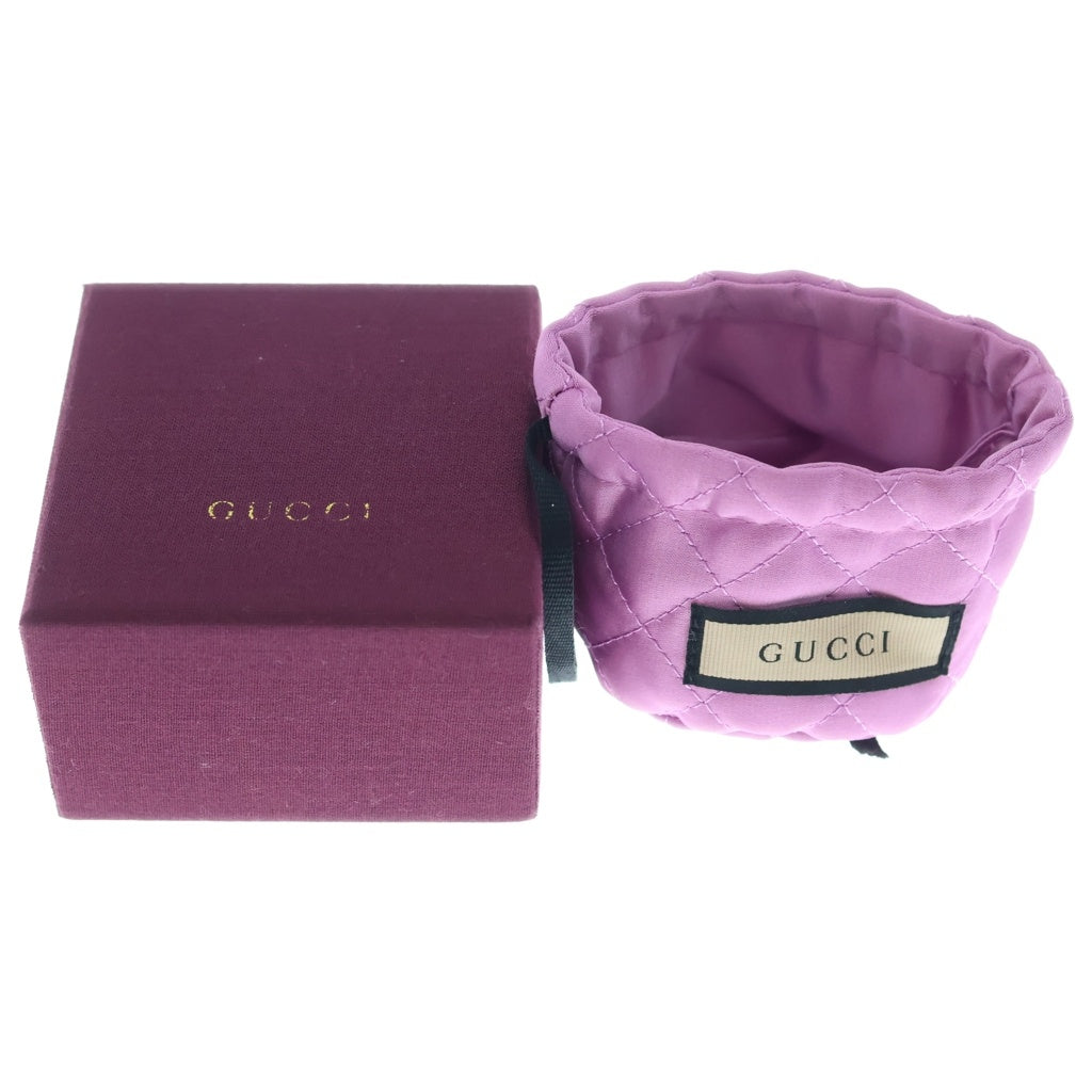 GUCCI(グッチ) インターロッキングG フラワー フェイクパール ドロップピアス ゴールド/ホワイト レディース
