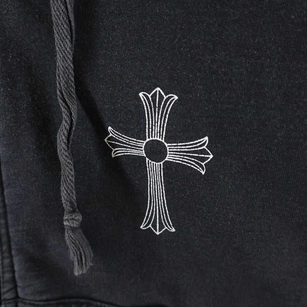 CHROME HEARTS(クロムハーツ) OLD T-BAR オールド Tバー ジップアップパーカー フーディ ブラック