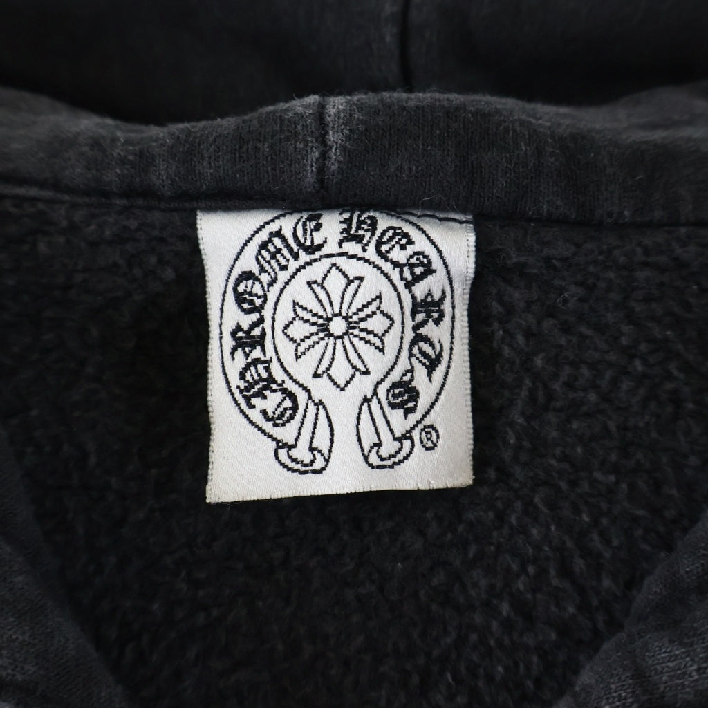 CHROME HEARTS(クロムハーツ) OLD T-BAR オールド Tバー ジップアップパーカー フーディ ブラック