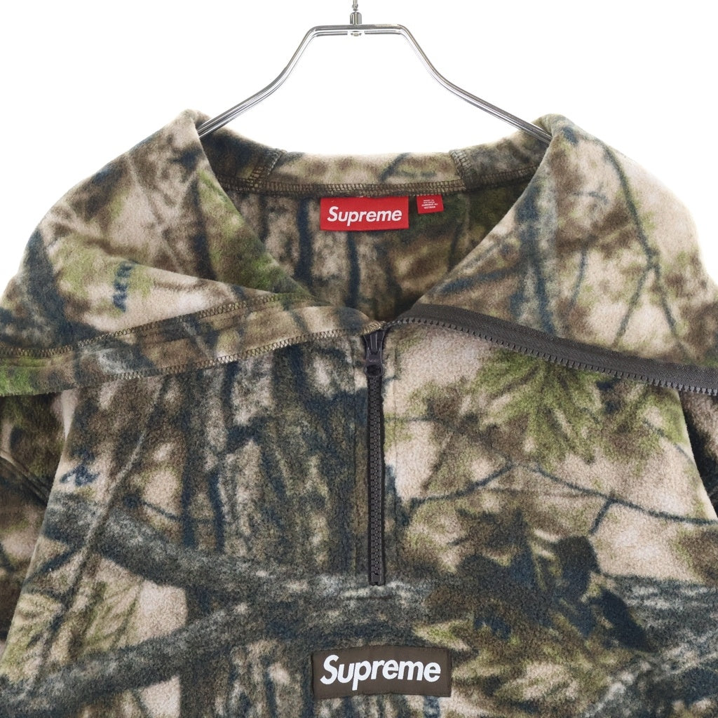 SUPREME(シュプリーム) 25AW Polartec Face Mask Half Zip Hooded Sweatshirt ツリーカモハーフジップフリースジャケット ブラウン