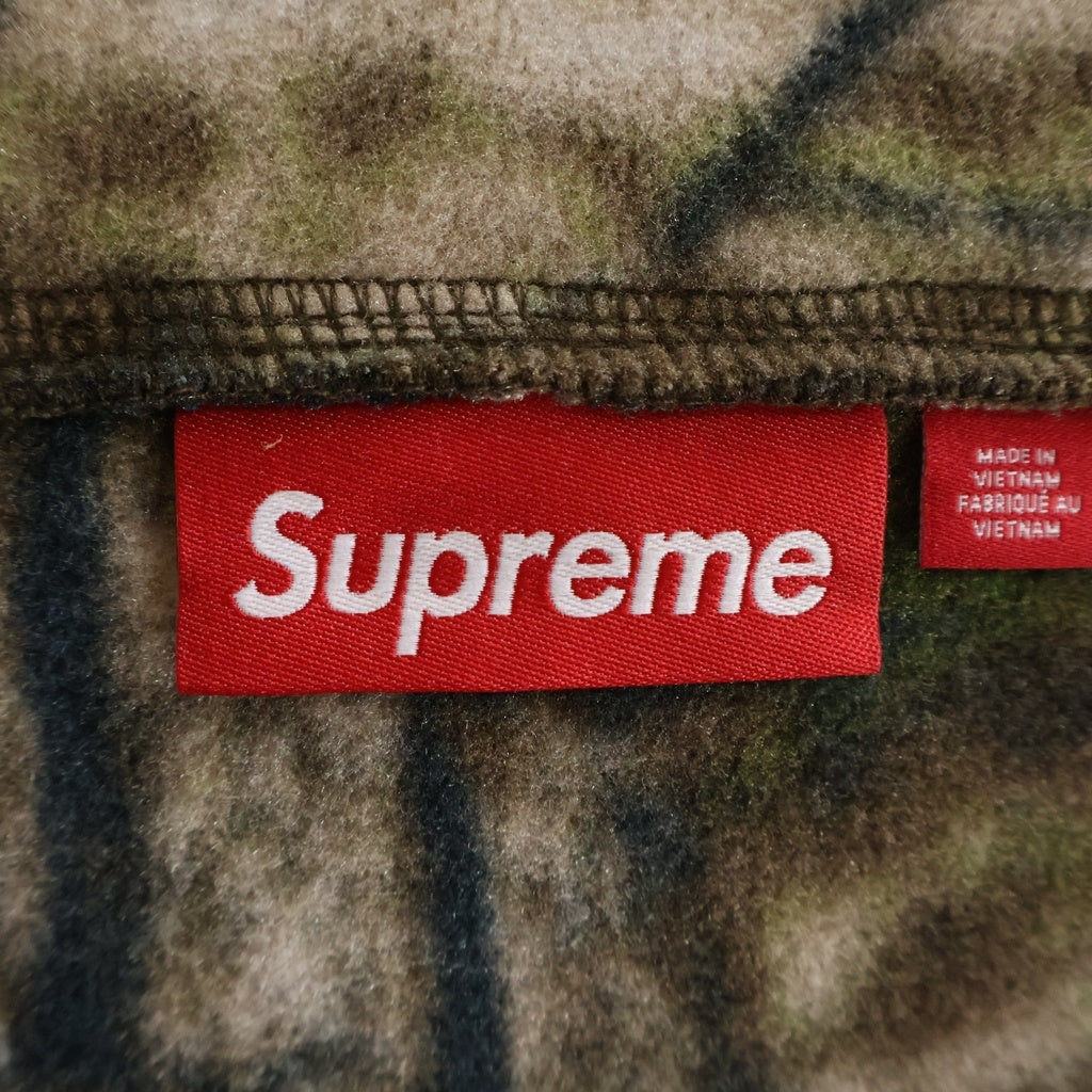SUPREME(シュプリーム) 25AW Polartec Face Mask Half Zip Hooded Sweatshirt ツリーカモハーフジップフリースジャケット ブラウン