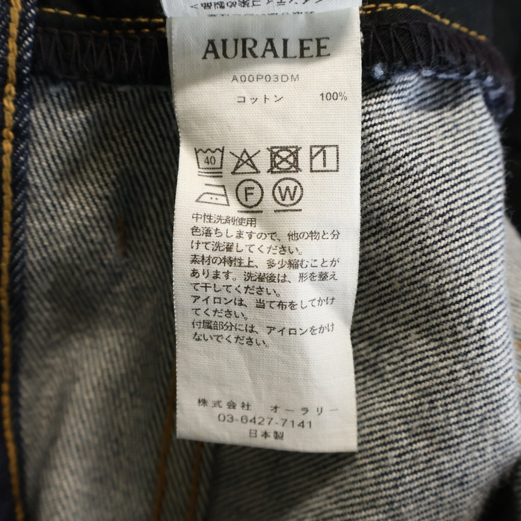 AURALEE(オーラリー) HARD TWIST DENIM WIDE PANTS ワイドデニムパンツ インディゴ A00P03DM