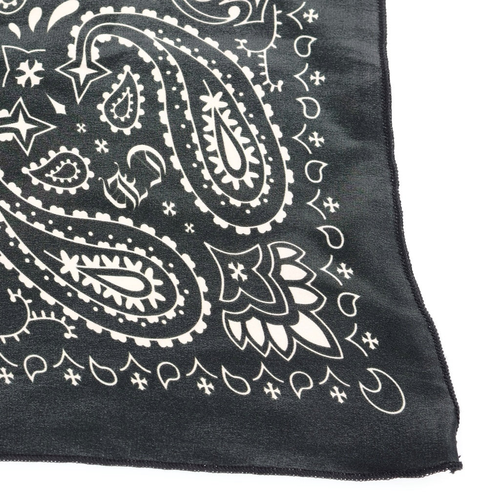 CHROME HEARTS(クロムハーツ) SILK BANDANA SCARF CHプラス シルク バンダナスカーフ ブラック レディース