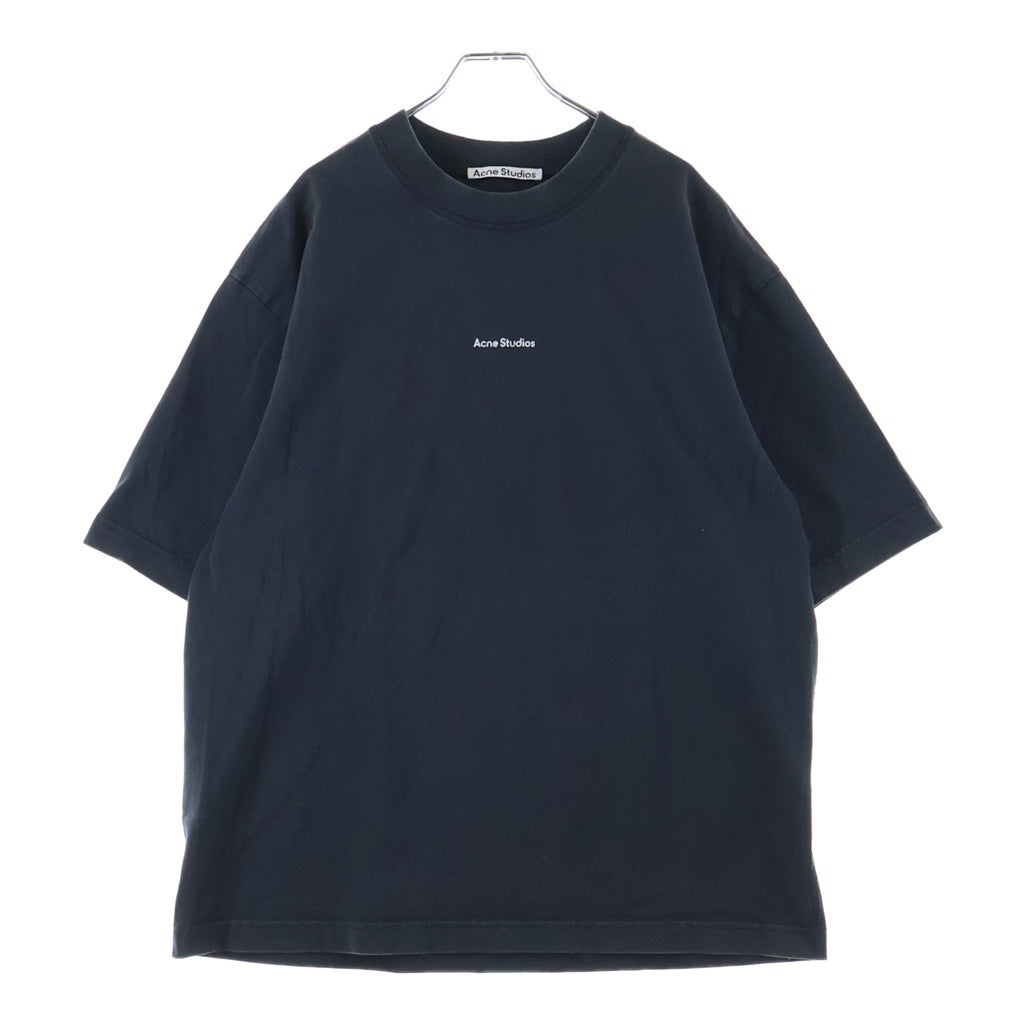 Acne Studios(アクネ ストゥディオズ) 22SS LOGO TEE ロゴプリント クルーネック半袖カットソーTシャツ ブラック FN-MN-TSHI000353
