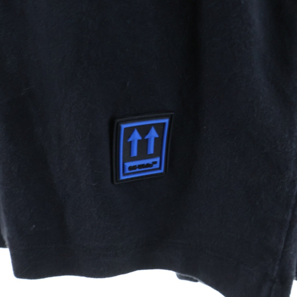 OFF-WHITE(オフホワイト) 19AW Diag Mariana Double Tee Hoodie ダイアグマリアナ レイヤード パーカー プルオーバーフーディー ブラック OMAB033E19185005