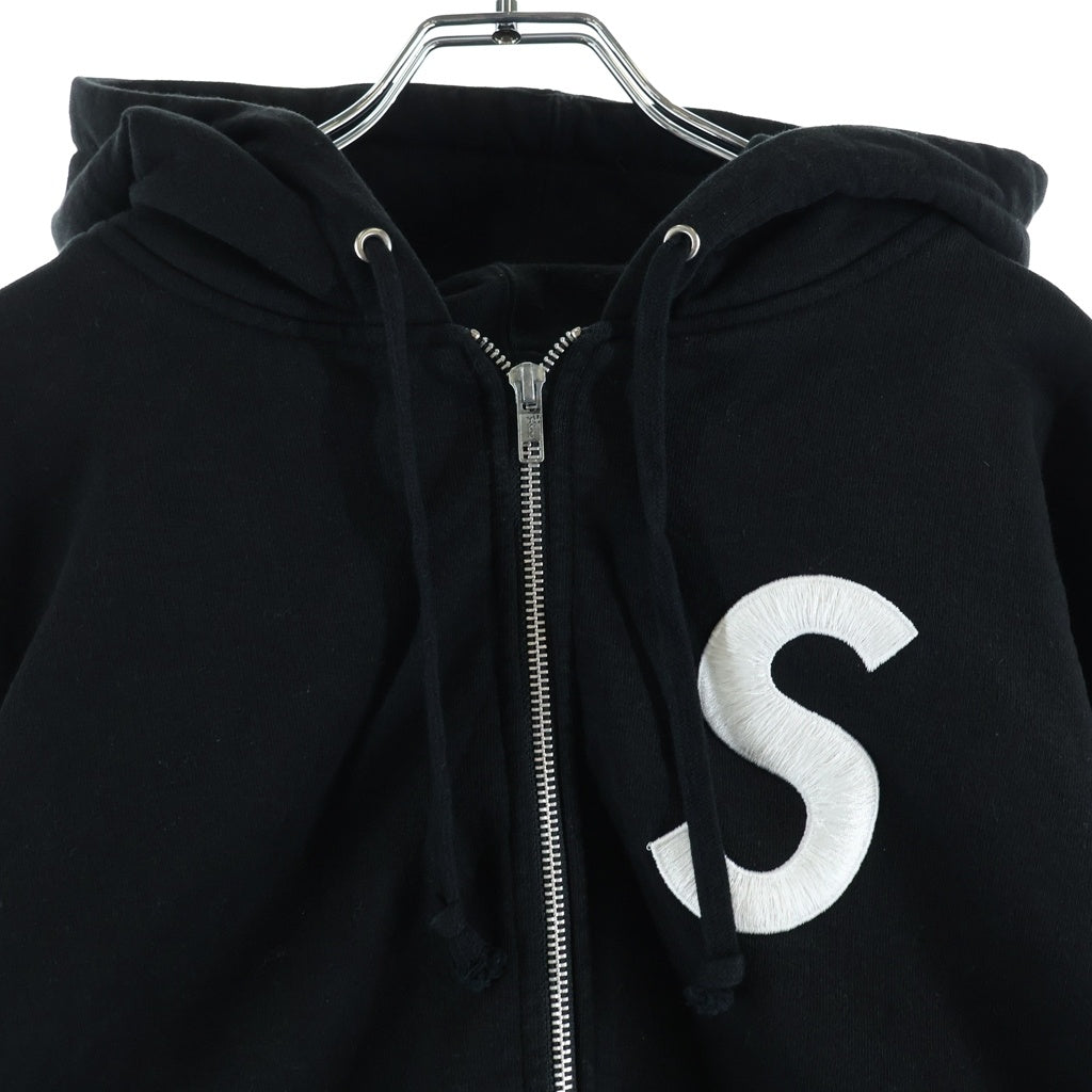 SUPREME(シュプリーム) 24AW S Logo Zip Up Hooded Sweatshirt Sロゴ ジップアップフーディー ブラック