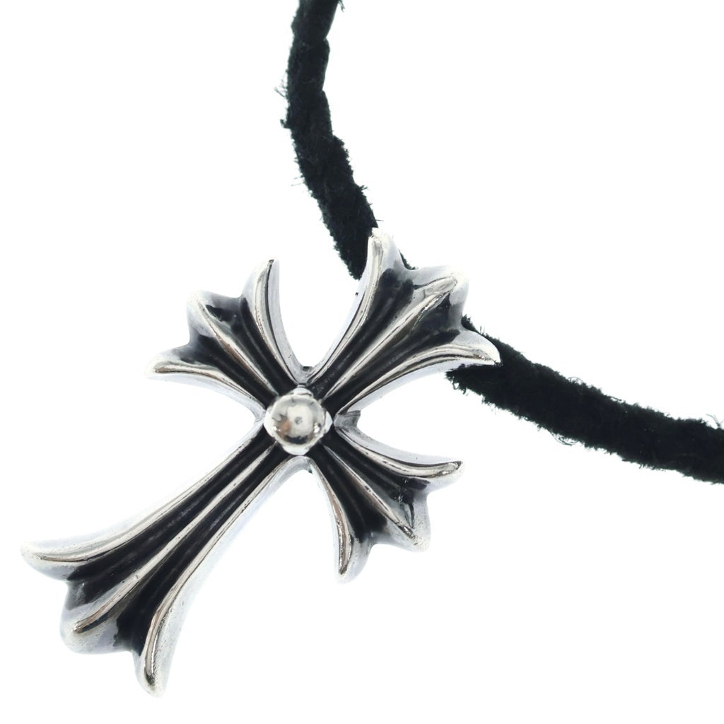 CHROME HEARTS(クロムハーツ) CH CRS SML CL スモールCHクロス レザーブレイド ネックレス シルバー/ブラック BCA217