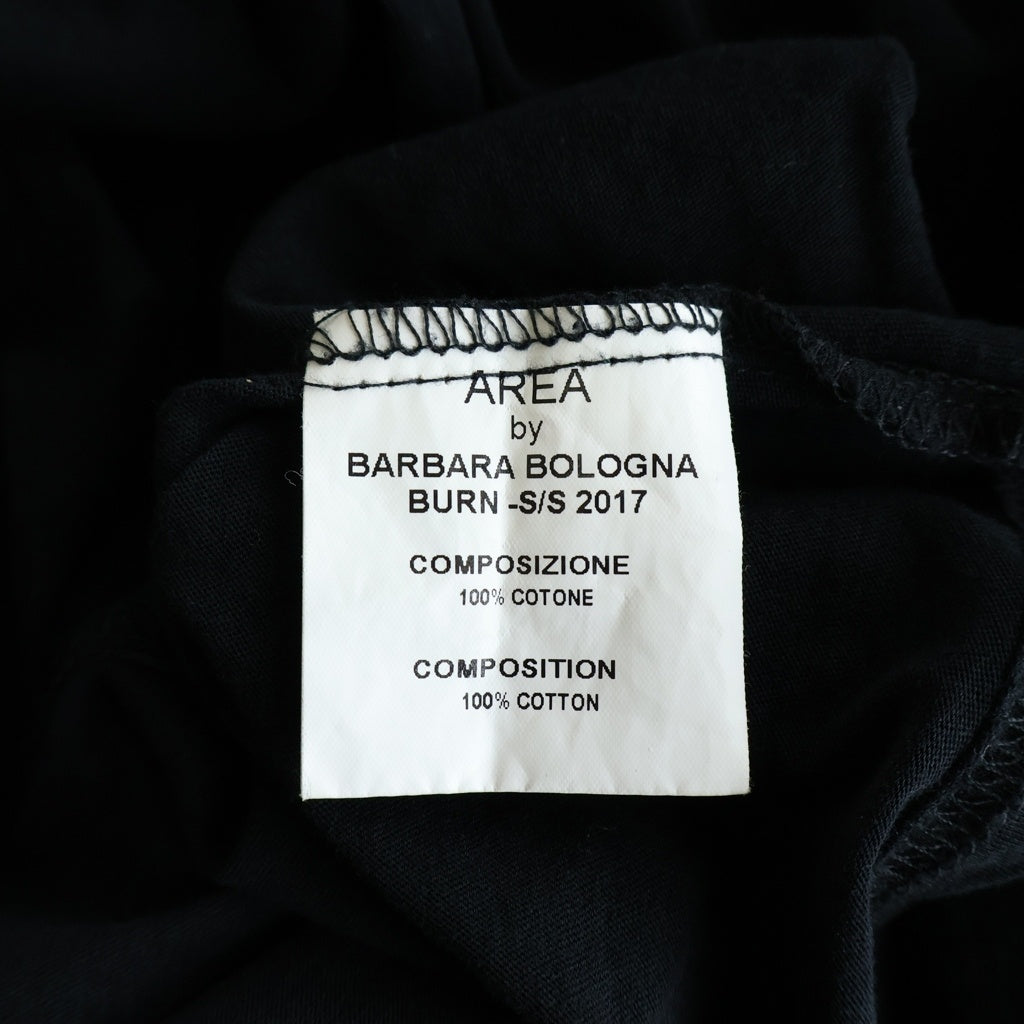 NO BRAND(ノーブランド) 17SS AREA BY BARBARA BOLOGNA LRX HOODIE エリアバイバーバラ・ボローニャ 長袖ドレープシアーフーディー ブラック H6S-11N